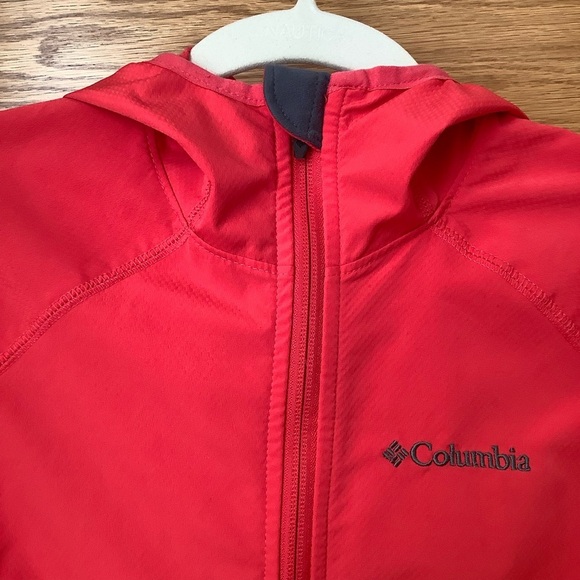 COLUMBIA Sweet As Softshell Coral Hooded Jacket Size S - Picture 4 of 16
